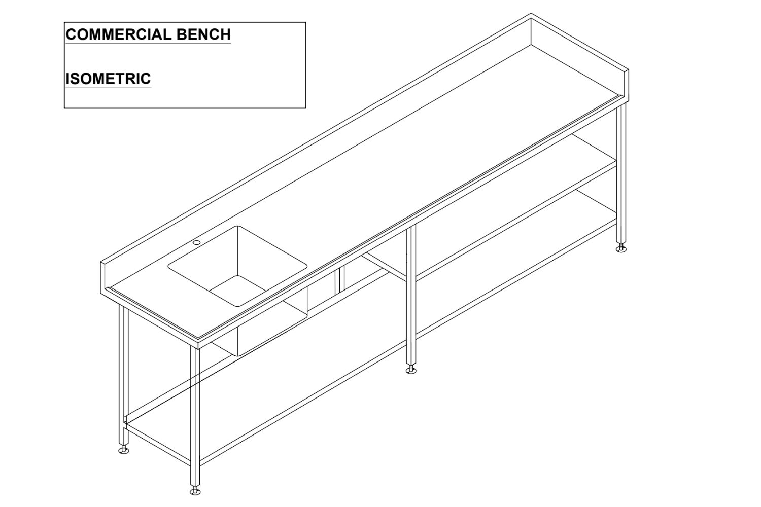 Martin Stainless Isometric Drawing Of Stainless Steel Benches