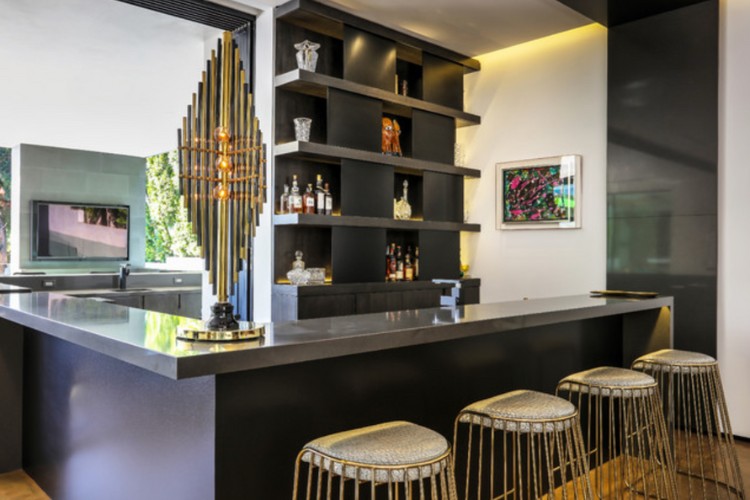 Martin Stainless Stainless Steel Benches In Home Bar Designs 05